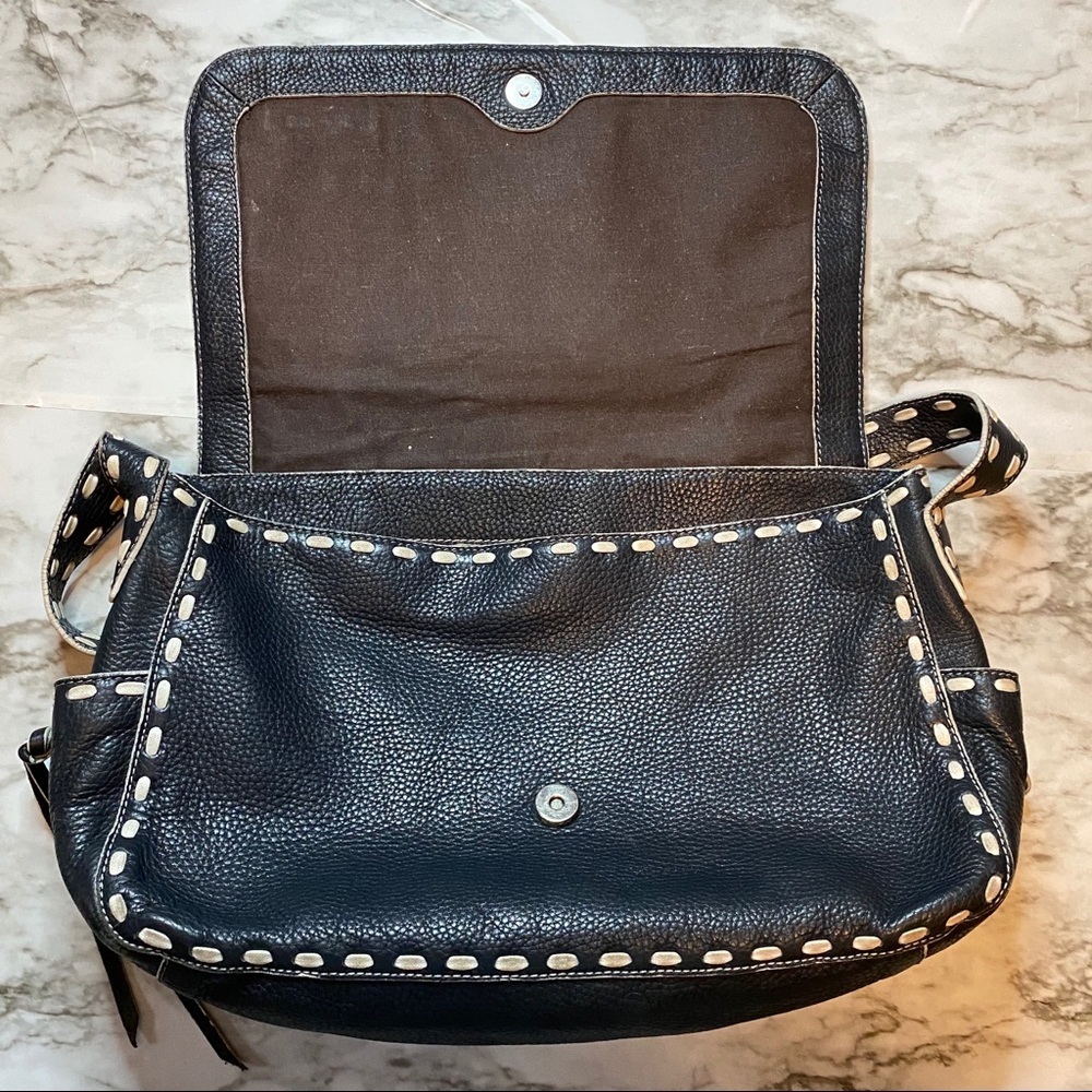 nuovedive italian leather bag navy blue - Picture 3 of 7